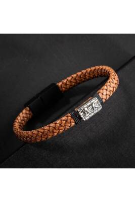 Erkek Kolyesi Dumortierit-hematit Doğal Taş Gümüş Tasarım Kolye - 4