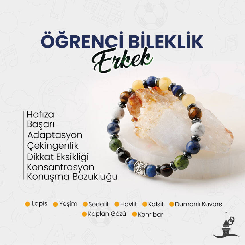 Erkek Öğrenci Doğal Taş Bileklik - 2