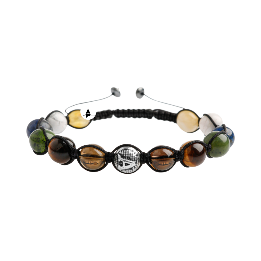 Erkek Öğrenci Doğal Taş Harfli Bileklik - 1