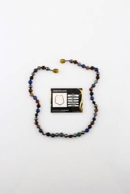 Erkek Öğrenci Kolye- Lapis, Sodalit, Kehribar, Labradorit, Kaplan Gözü, Krizokol, Akik, Obsidyen, Hematit - 4