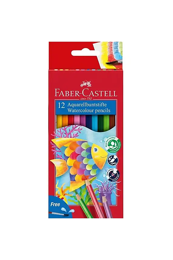Faber Aquarell Boya Kalemi 12 Renk Karton Kutu - 1
