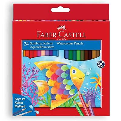 Faber Boya Kalemi Aquarell 24 Renk Karton Kutu - Faber Castell (1)