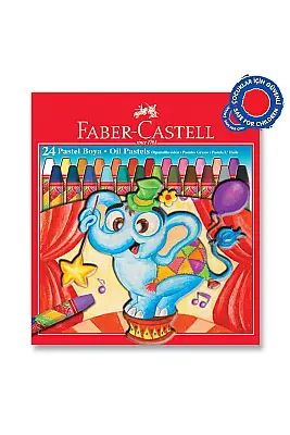 Faber Castell Altıgen Pastel Boya 24 Renk Karton Kutu - 1