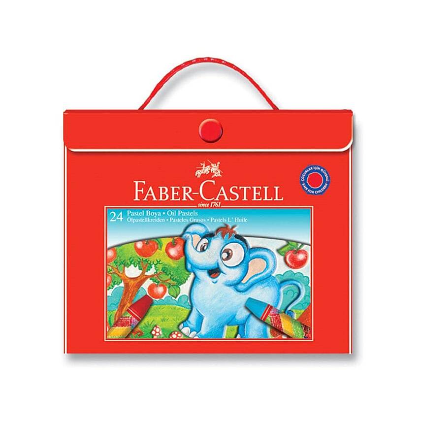 Faber Castell Altıgen Pastel Boya 24 Renk Plastik Çantalı - 2