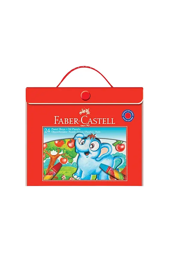 Faber Castell Altıgen Pastel Boya 24 Renk Plastik Çantalı - 3