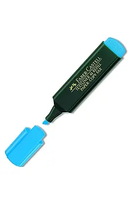 Faber Castell Fosforlu Kalem Mavi 1548 - Faber Castell