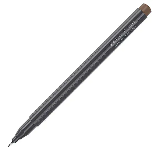 Faber Castell Grip Finepen 0.4 Açık Kahverengi - 5