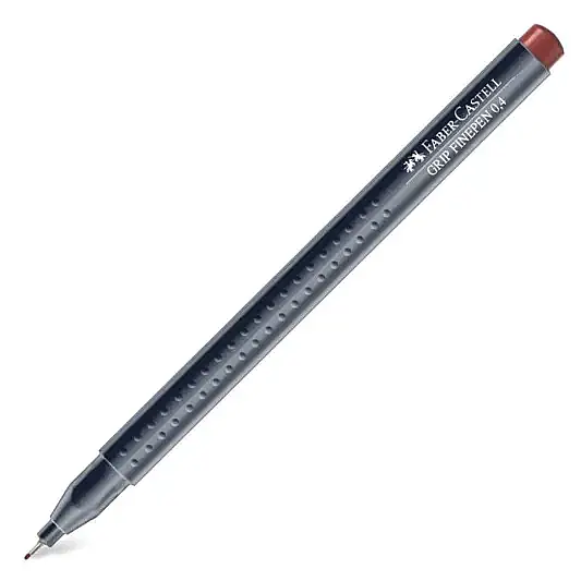 Faber Castell Grip Finepen 0.4 Kahverengi - 6
