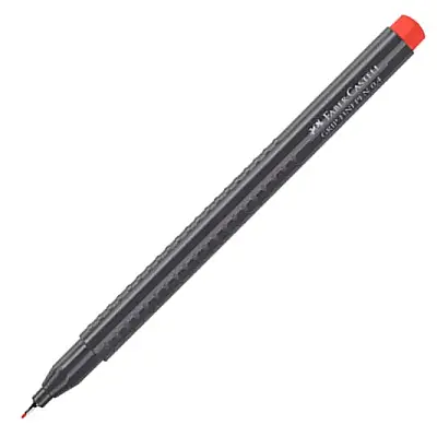 Faber Castell Grip Finepen 0.4 Keçeli Kalem Kırmızı - 1