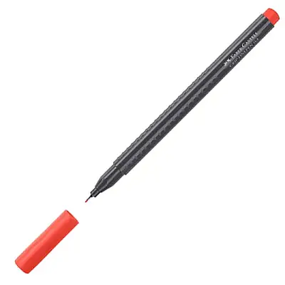 Faber Castell Grip Finepen 0.4 Keçeli Kalem Kırmızı - 6