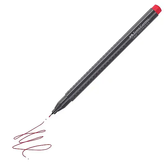 Faber Castell Grip Finepen 0.4 Keçeli Kalem Koyu Kırmızı - 2