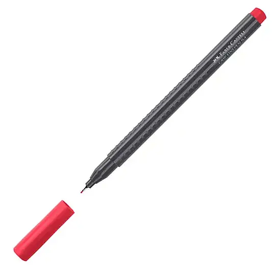 Faber Castell Grip Finepen 0.4 Keçeli Kalem Koyu Kırmızı - 6