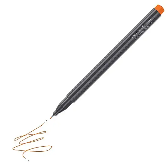 Faber Castell Grip Finepen 0.4 Keçeli Kalem Turuncu - 6