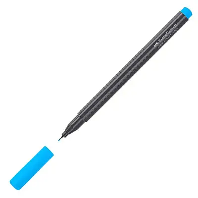 Faber Castell Grip Finepen 0.4 Keçeli Mavi - 5