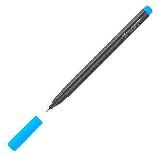 Faber Castell Grip Finepen 0.4 Keçeli Mavi - 5