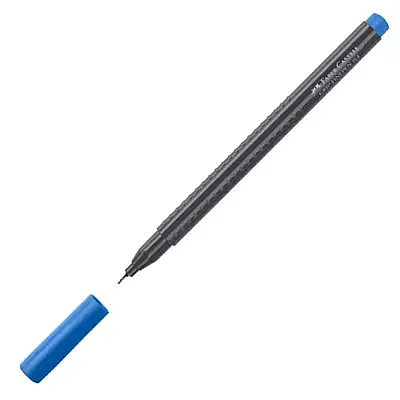 Faber Castell Grip Finepen 0.4 Koyu Mavi - 1