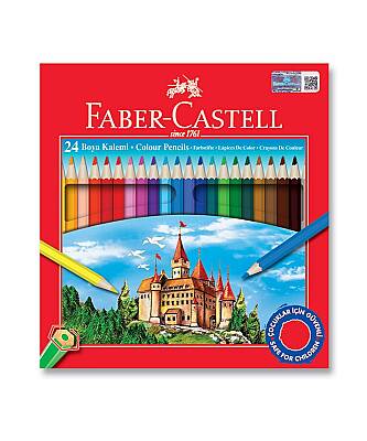 Faber Castell Karton Kutu Kuru Boya Kalemi 24 Renk Tam Boy - Faber Castell (1)