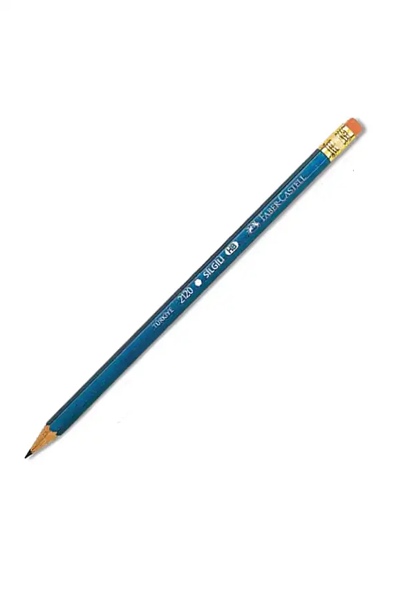 Faber Castell Köşeli Mercanlı Silgili Kurşun Kalem - 1