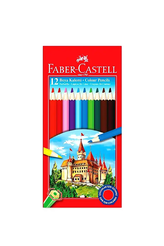 Faber Castell Kuru Boya 12 Li Tam Boy Karton Kutu - 1
