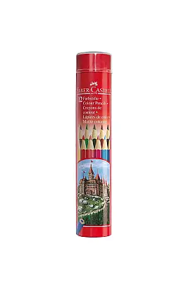 Faber Castell Metal Tüp Kuru Boya Kalemi 12 Renk Tam Boy - 1