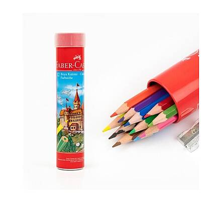 Faber Castell Metal Tüp Kuru Boya Kalemi 12 Renk Tam Boy - Faber Castell (1)
