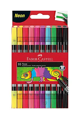 Faber Castell Neon Yıkanabilir Keçeli Kalem 10 Lu Çift Taraf Uçlu - Faber Castell (1)