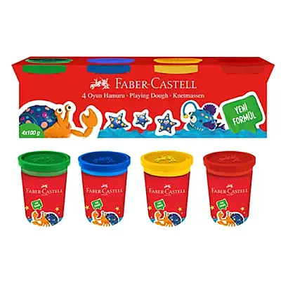 Faber Castell Oyun Hamuru Klasik Renkler 4 x 100 gr - 3
