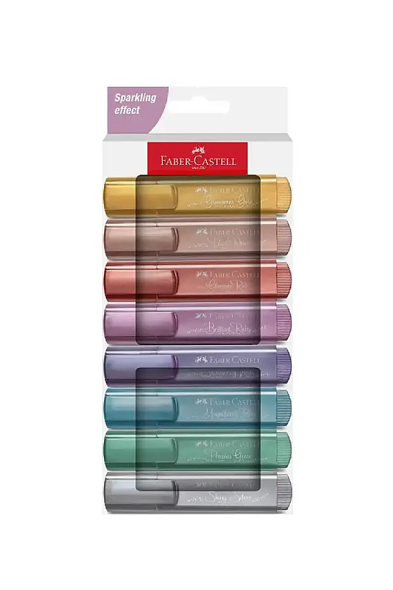 Faber Castell Textliner 46 Metalik Renkler Kalem Seti 8 Renk - 1