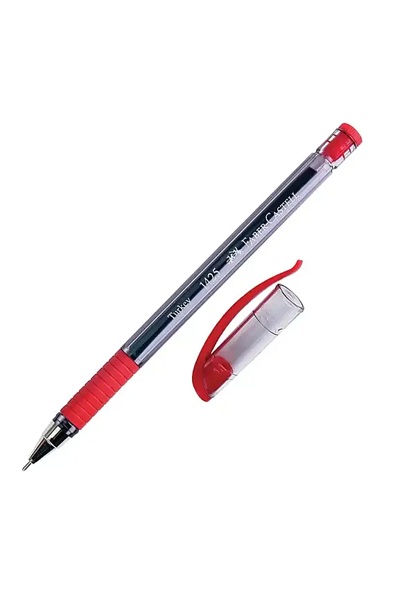 Faber Castell Tükenmez Kalem Kırmızı 0.7 mm İğne Uç 1425 - 1