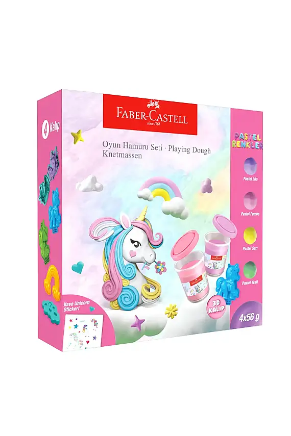 Faber Castell Unicorn Temalı Oyun Hamuru Seti - 1