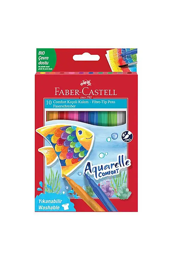 Faber Comfort Aquarelle Keçeli kalem 10 Lu - 1