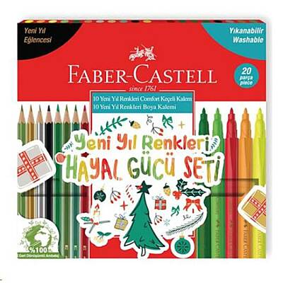 Faber Keçeli Kalem 10 + 10 Kuru Boya - Faber Castell