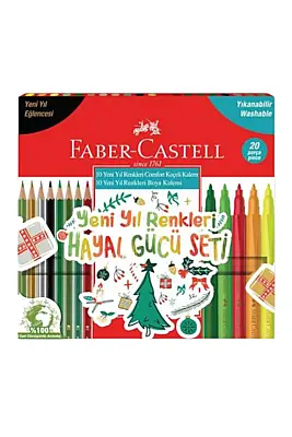 Faber Keçeli Kalem 10 + 10 Kuru Boya - Faber Castell (1)