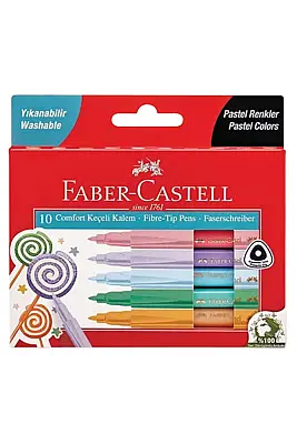 Faber Keçeli Kalem Comfort 10 Renk Pastel - Faber Castell (1)