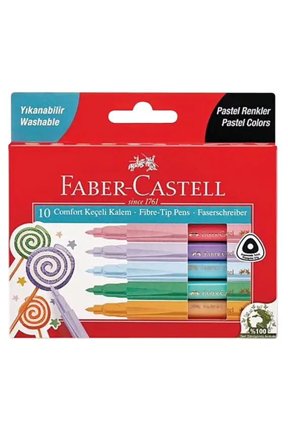 Faber Keçeli Kalem Comfort 10 Renk Pastel - 2
