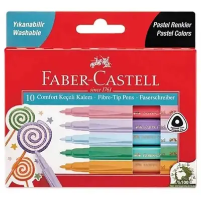 Faber Keçeli Kalem Comfort 10 Renk Pastel R - 1