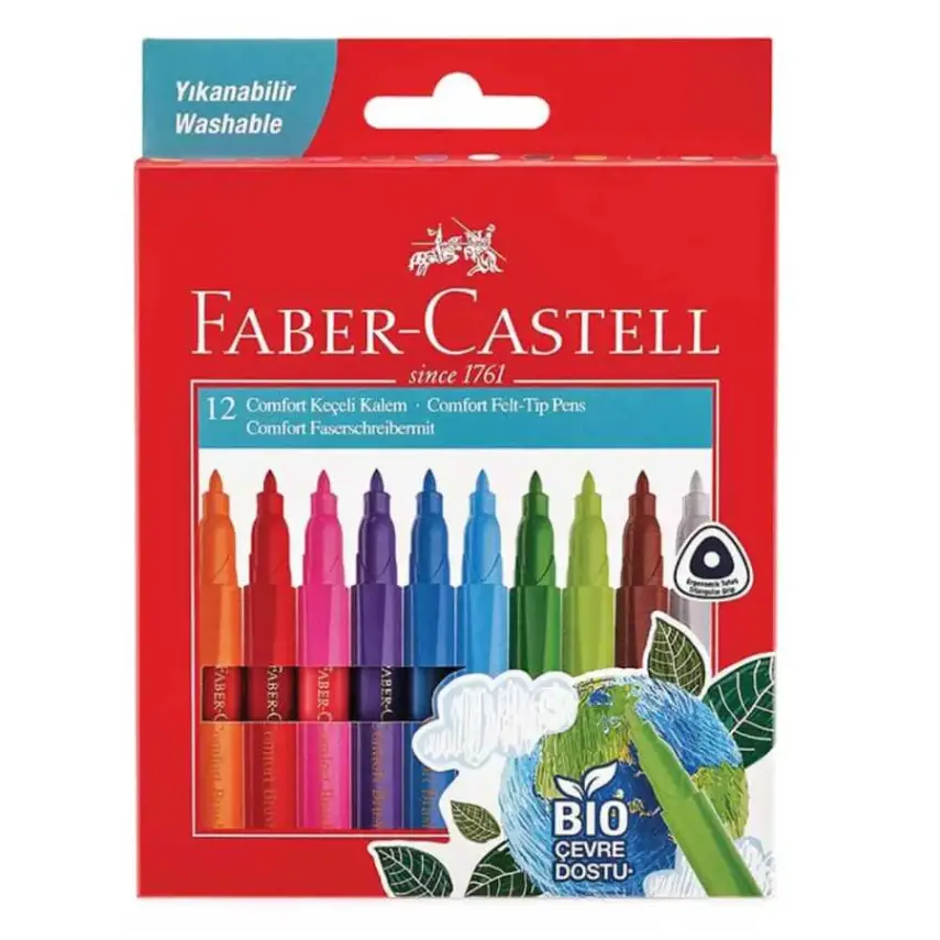 Faber Keçeli Kalem Comfort 12 Renk - 1