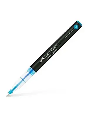 Faber Tükenmez Kalem Free Ink Broad 1.5 mm Mavi - 4