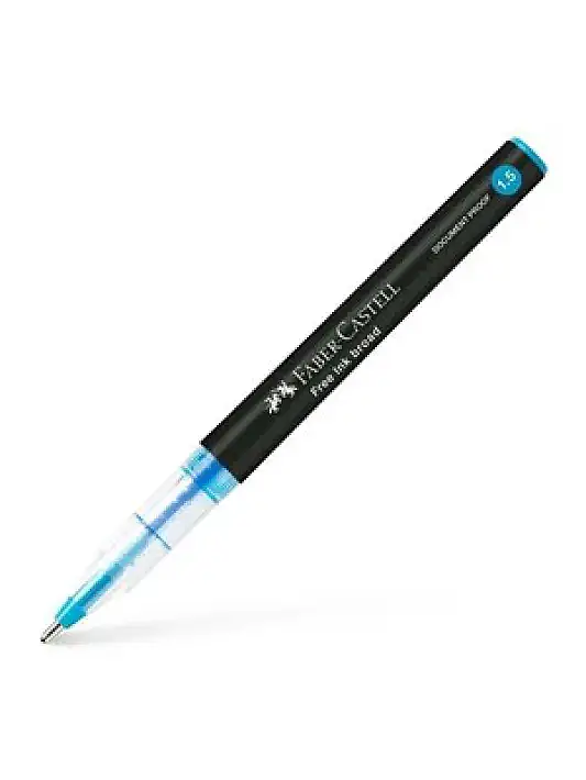 Faber Tükenmez Kalem Free Ink Broad 1.5 mm Mavi - 4
