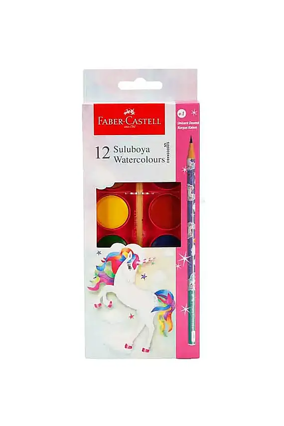 Faber Unicorn Büyük Boy Suluboya 12 Li - 1