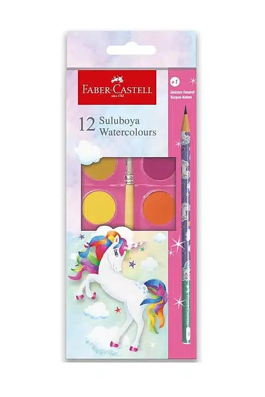 Faber Unicorn Büyük Boy Suluboya 12 Li - 2
