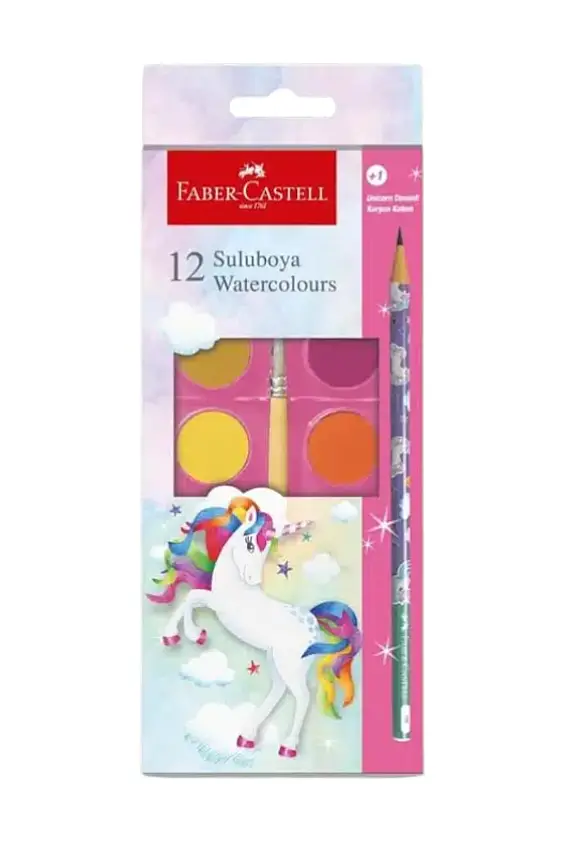 Faber Unicorn Büyük Boy Suluboya 12 Li - 3