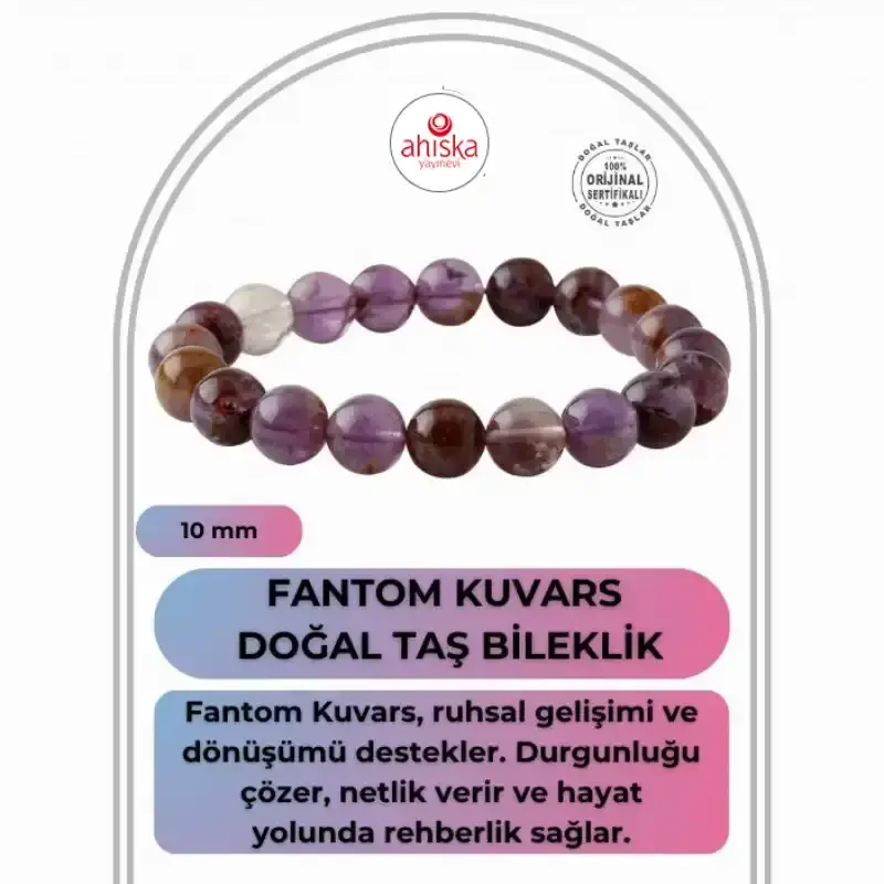 Fantom Kuvars 10mm Doğal Taş Bileklik - 2