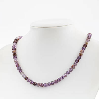 Fantom Kuvars 6 mm Dizi Doğal Taş Kolye - Osmanlı Doğaltaş