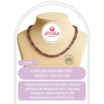 Fantom Kuvars 6 mm Dizi Doğal Taş Kolye - Doğal Taş (1)