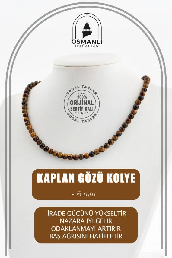 Fantom Kuvars 6 mm Dizi Doğal Taş Kolye - 2