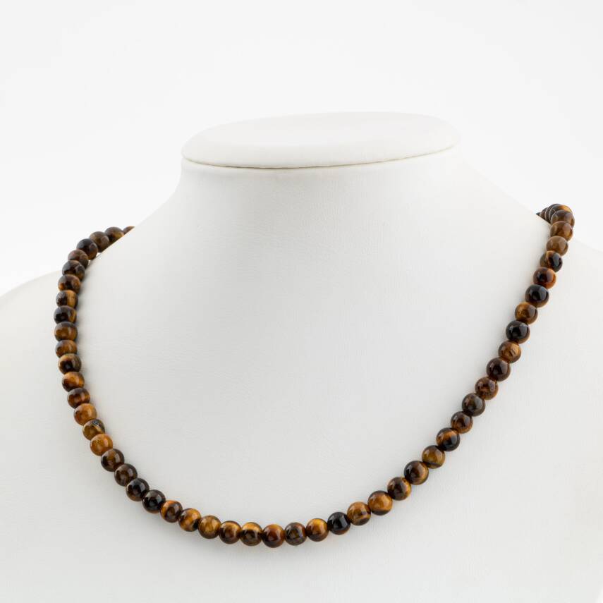 Fantom Kuvars 6 mm Dizi Doğal Taş Kolye - 3