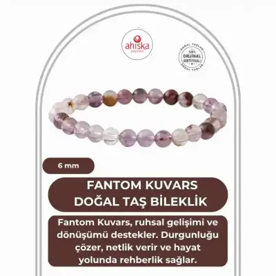 Fantom Kuvars 6mm Doğal Taş Bileklik - 1