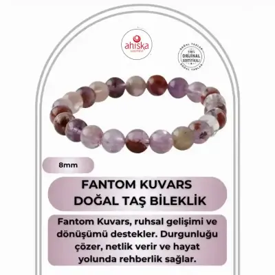 Fantom Kuvars 8mm Doğal Taş Bileklik - Doğal Taş (1)