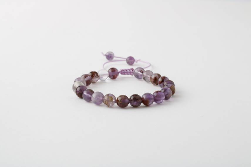 Fantom Kuvars 8mm Merdiven Kapama Doğal Taş Bileklik - 1